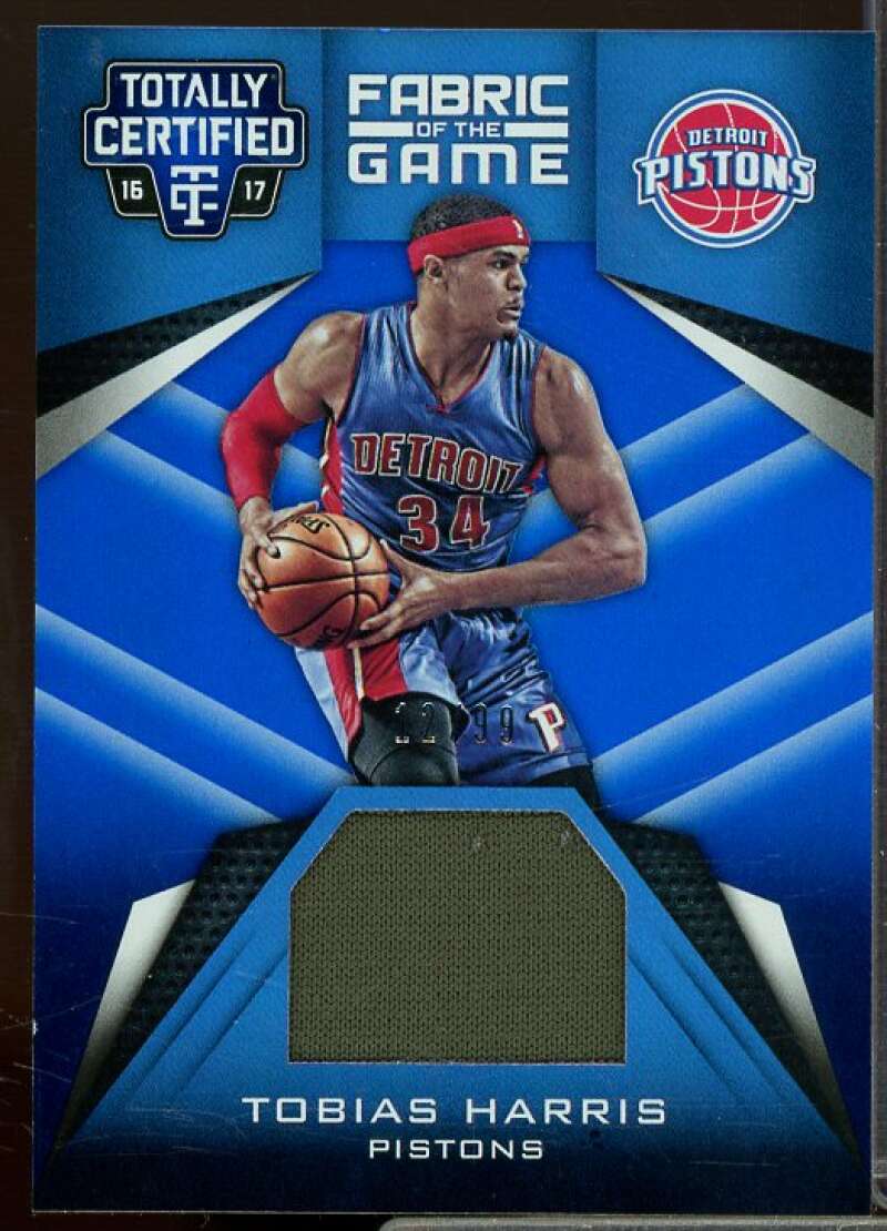 Tobias Harris 2016-17 Totally Certified Fabric of the Game Jerseys Blue #42  Image 1