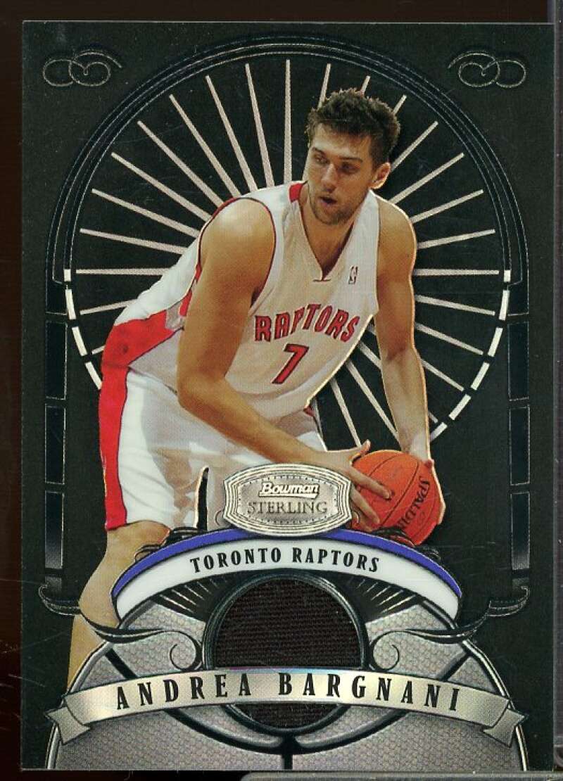 Andrea Bargnani Jersey Card 2007-08 Bowman Sterling Refractors Black #AB  Image 1