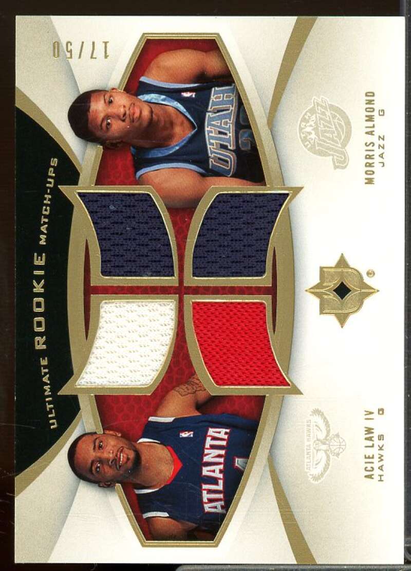 Morris Almond/Acie Law 2007-08 Ultimate Collection Rookie Matchups Gold #LA  Image 1