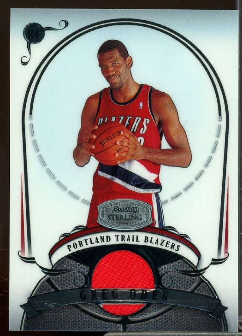 Greg Oden JSY Rookie Card 2007-08 Bowman Sterling #GO2  Image 1