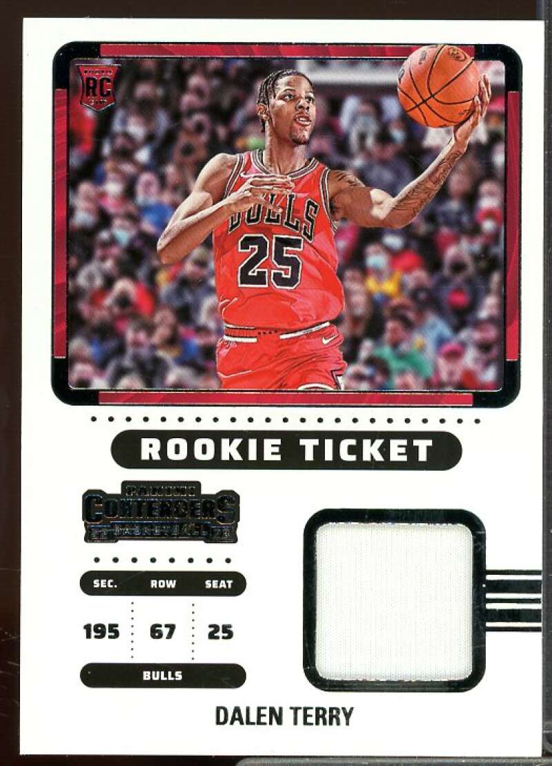 Dalen Terry Rookie Card 2022-23 Panini Contenders Rookie Ticket Swatches #16  Image 1