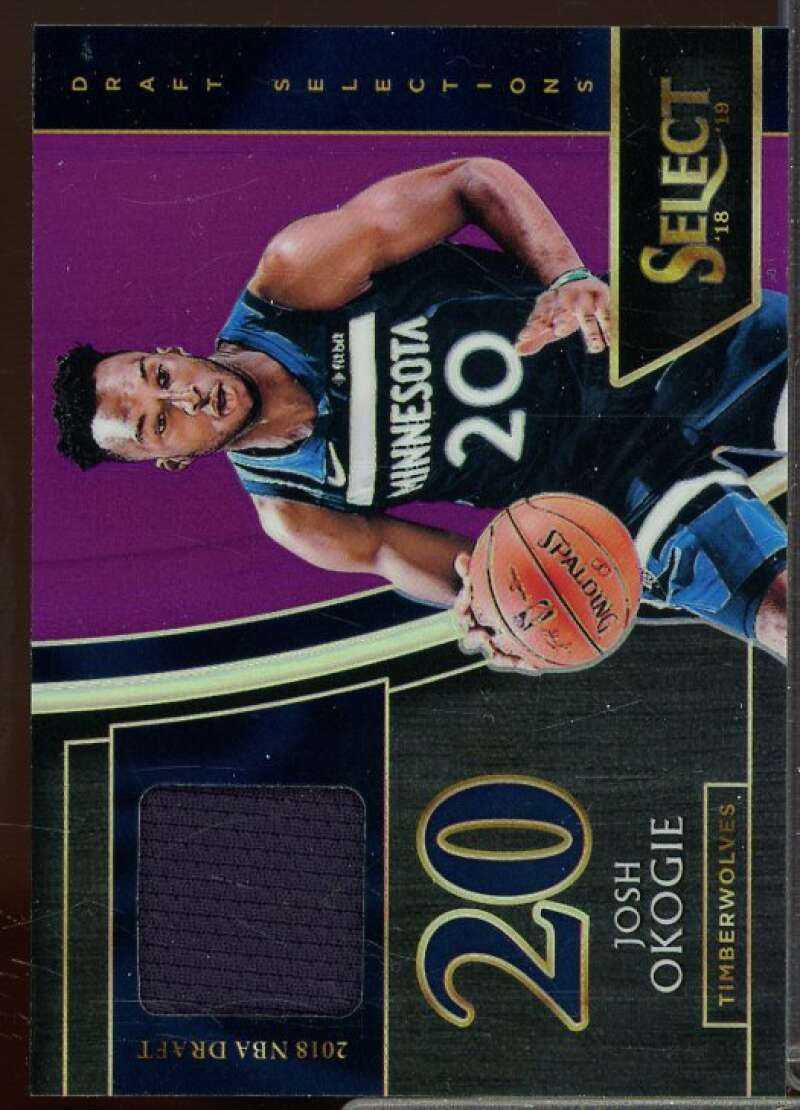 Josh Okogie Card 2018-19 Select Draft Selections Memorabilia Prizms Purple #3  Image 1