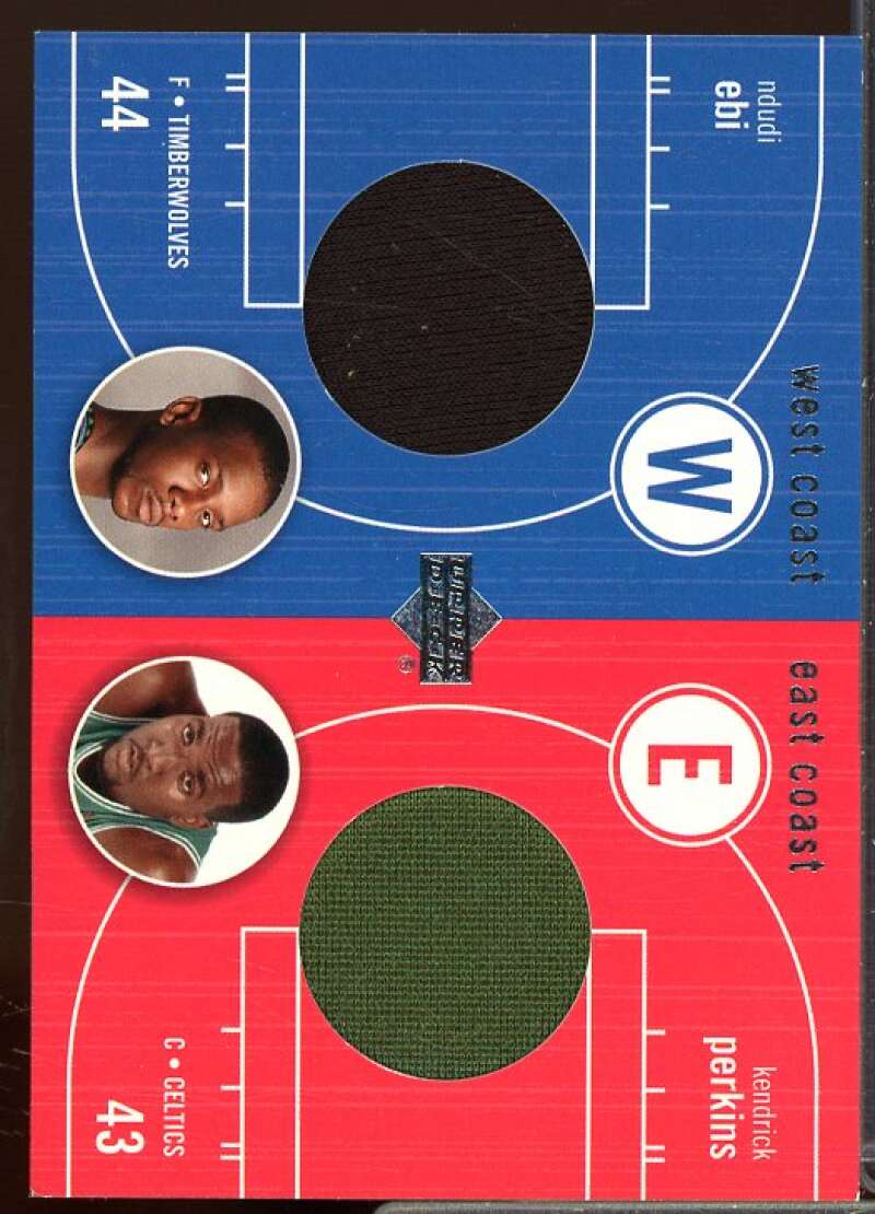 Kendrick Perkins/Ndudi Ebi 2003-04 Upper Deck East West Coast Jerseys #KPNE  Image 1