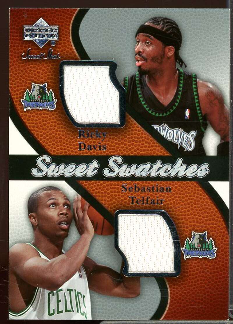 Ricky Davis/Sebastian Telfair Card 2007-08 Sweet Shot Sweet Swatches Dual #DT  Image 1