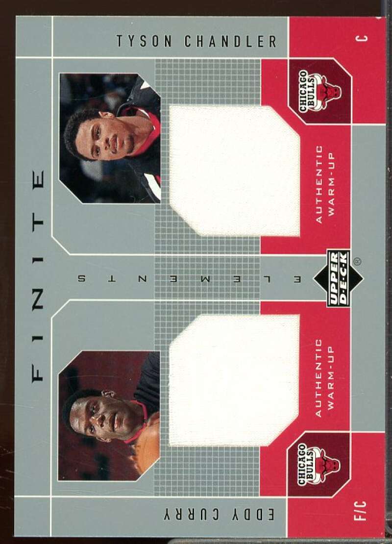 Eddy Curry/Tyson Chandler 2002-03 Upper Deck Finite Elements Dual Warm-Up #ECTC  Image 1