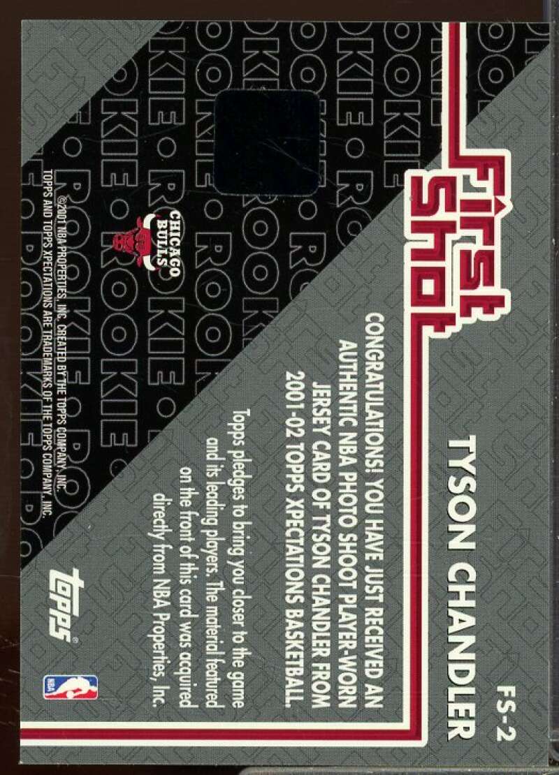 Tyson Chandler Rookie Card 2001-02 Topps Xpectations Rookie First Shot #FS2  Image 2