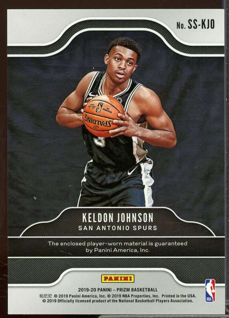 Keldon Johnson Rookie Card 2019-20 Panini Prizm Rookie Sensational Swatches #26  Image 2
