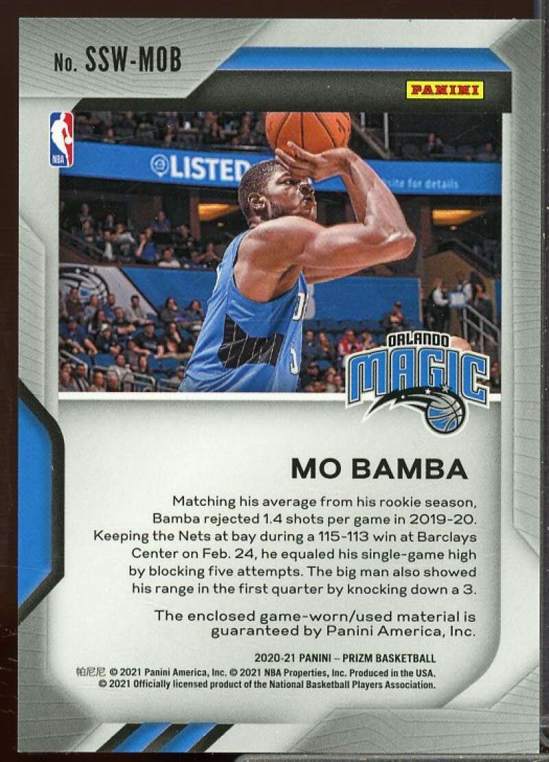Mo Bamba Card 2020-21 Panini Prizm Sensational Swatches #20  Image 2