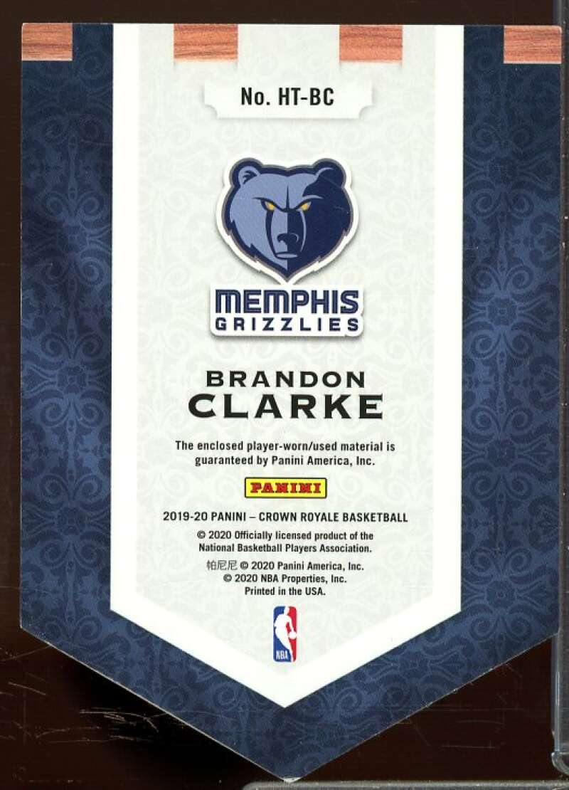 Brandon Clarke 2019-20 Crown Royale Heirs to the Throne Rookie Materials #35  Image 2