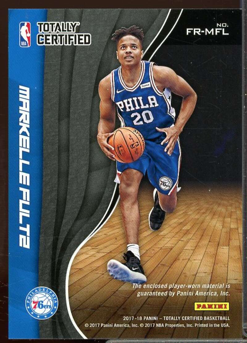 Markelle Fultz/249 Card 2017-18 Totally Certified Fabric of the Game Rookies #1  Image 2