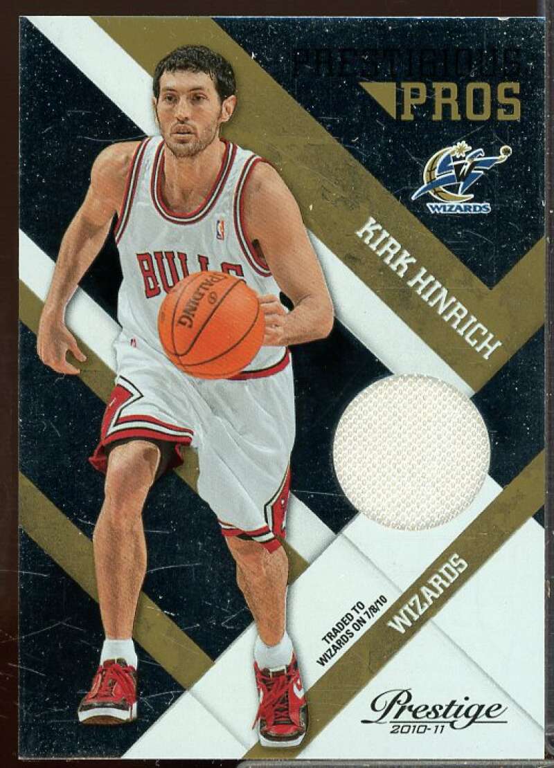 Kirk Hinrich Card 2010-11 Prestige Prestigious Pros Materials Gold #13  Image 1