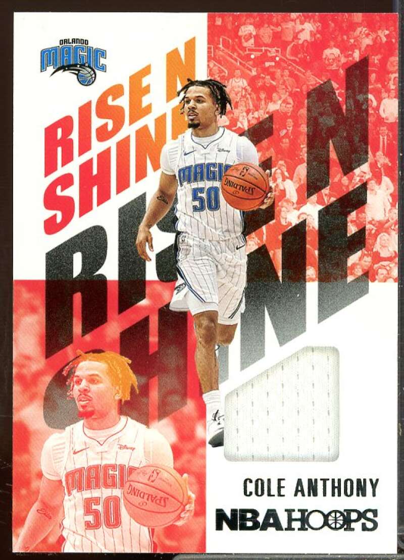 Cole Anthony Rookie Card 2020-21 Hoops Rise N Shine Rookie Memorabilia #29  Image 1