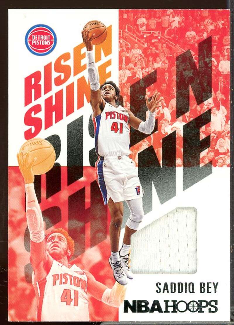 Saddiq Bey Rookie Card 2020-21 Hoops Rise N Shine Rookie Memorabilia #13  Image 1
