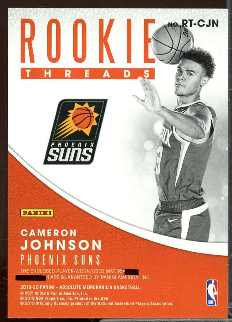 Cameron Johnson Rookie 2019-20 Absolute Memorabilia Rookie Threads Level 1 #4  Image 2