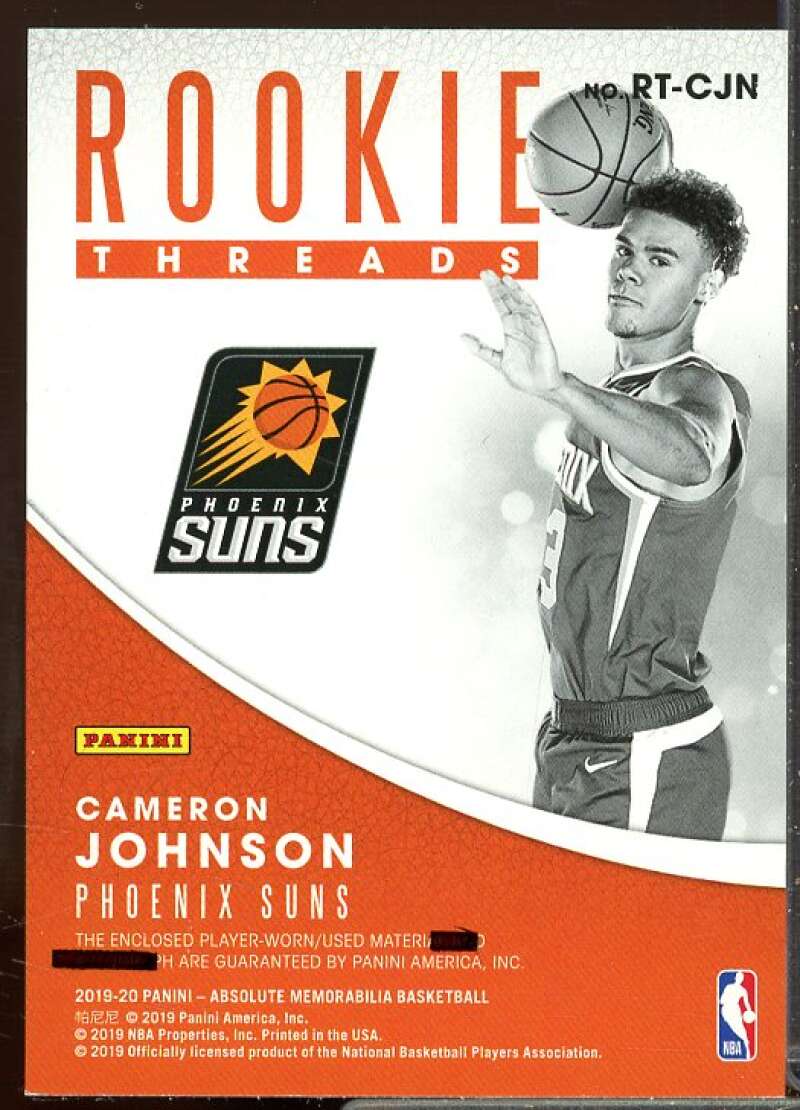 Cameron Johnson Rookie 2019-20 Absolute Memorabilia Rookie Threads Level 1 #4  Image 2
