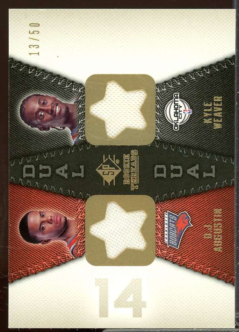 D.J. Augustin/Kyle Weaver 2008-09 SP Rookie Threads Rookie Dual Parallel #RTDAW  Image 1