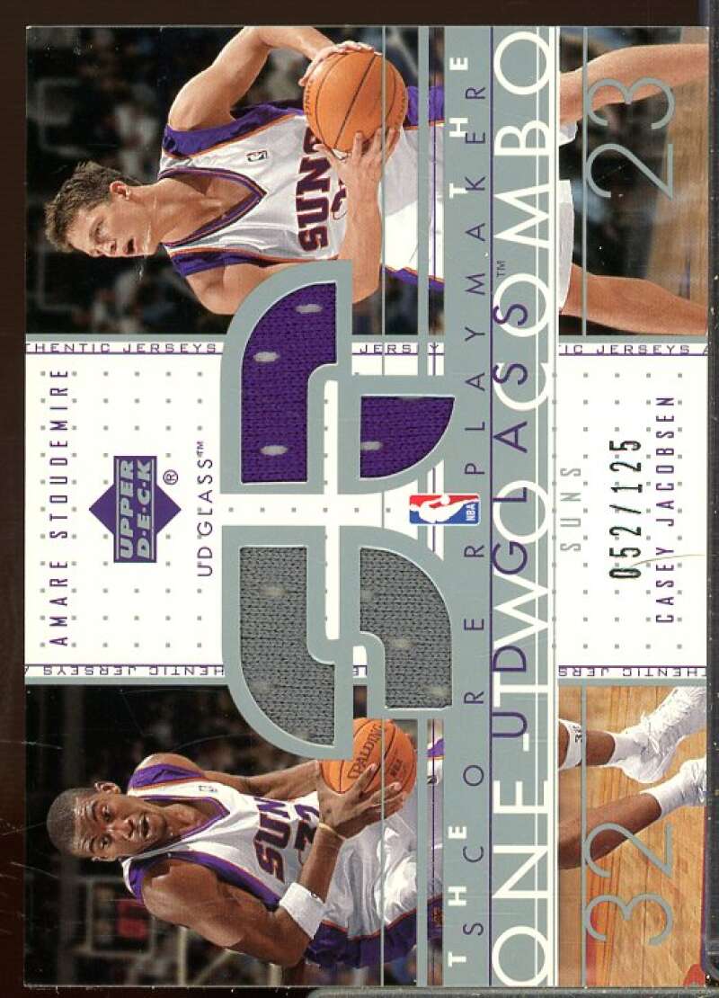 Amare Stoudemire/Casey Jacobsen 2002-03 UD Glass One Two Combo Jerseys #ASCJ  Image 1