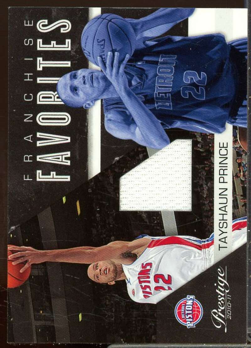 Tayshaun Prince/249 Card 2010-11 Prestige Franchise Favorites Materials #8  Image 1