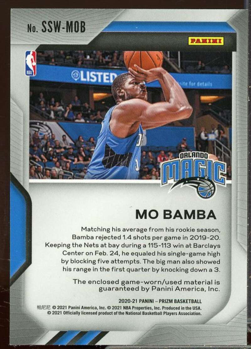 Mo Bamba Card 2020-21 Panini Prizm Sensational Swatches #20  Image 2