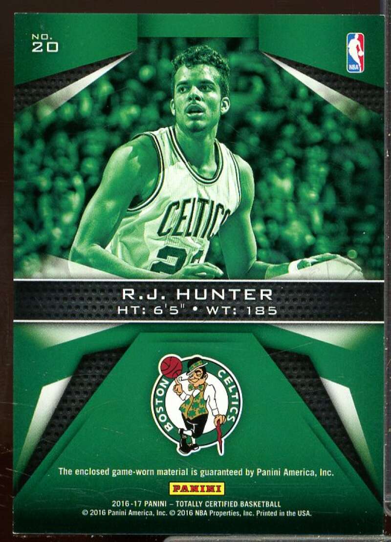 R.J. Hunter/25 2016-17 Totally Certified Fabric of the Game Jerseys Camo #20  Image 2