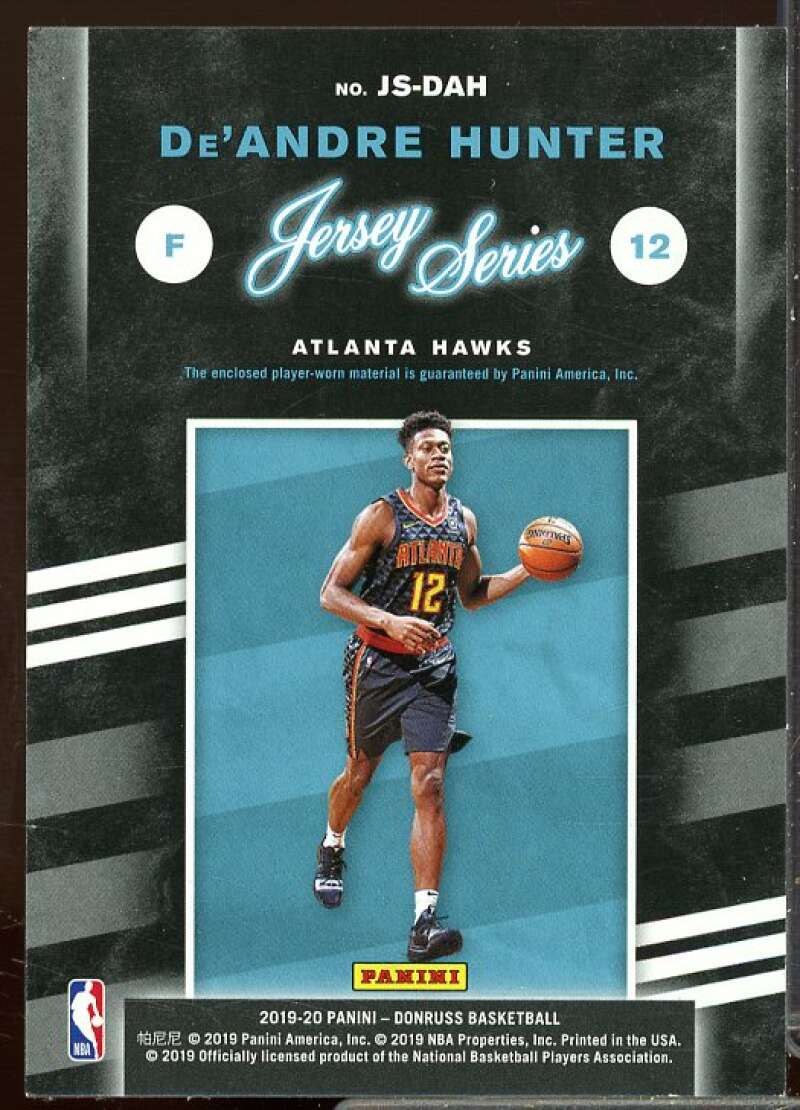 De'Andre Hunter Rookie Card 2019-20 Donruss Rookie Jersey Series #64  Image 2