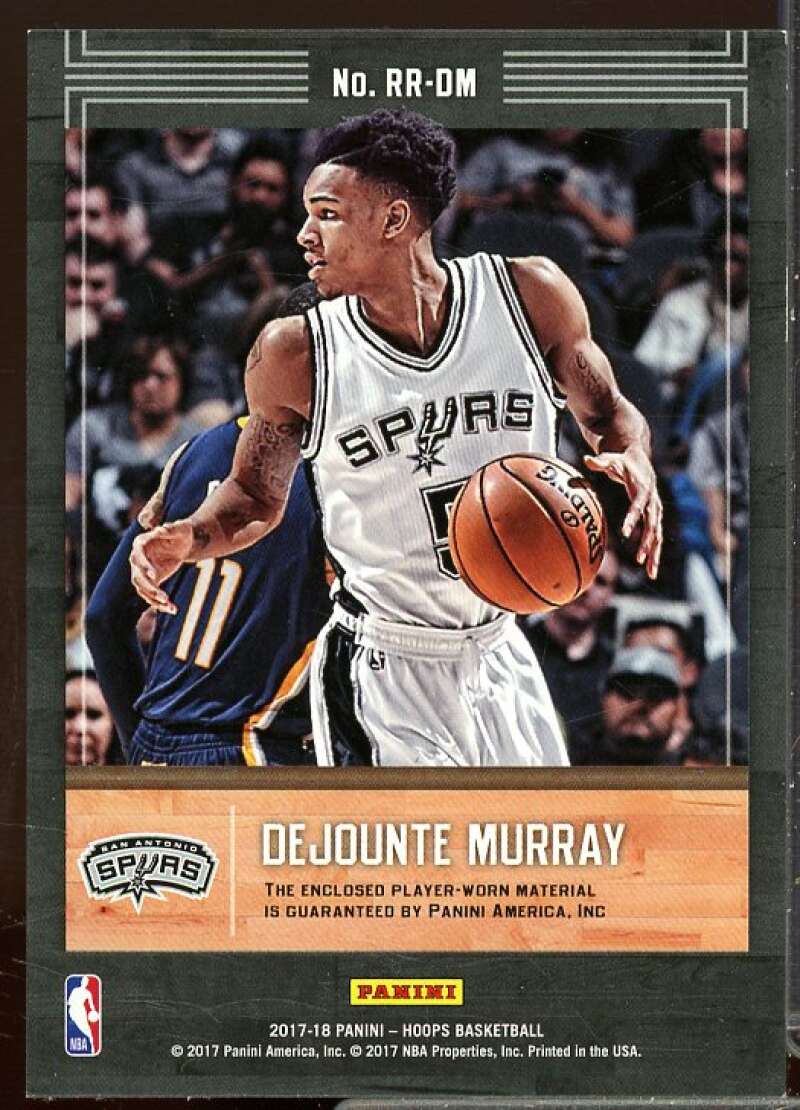 Dejounte Murray Rookie Card 2017-18 Hoops Rookie Remembrance Memorabilia #15  Image 2