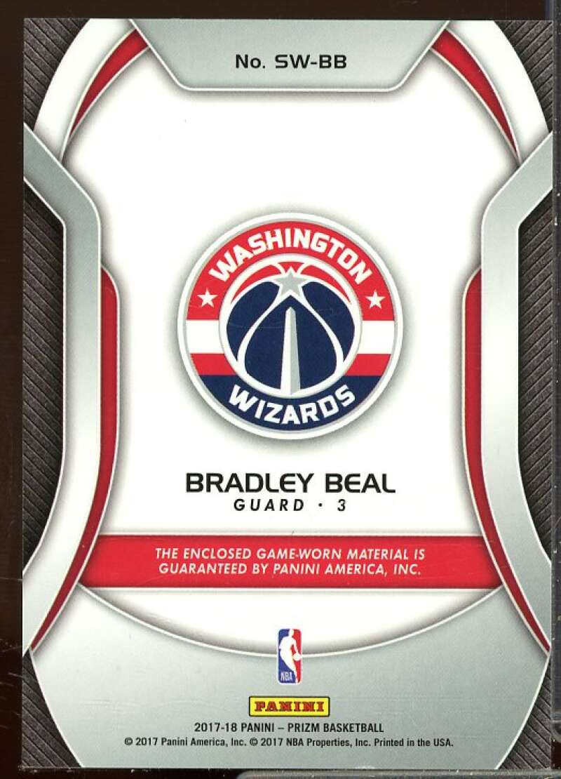 Bradley Beal Card 2017-18 Panini Prizm Sensational Swatches #45  Image 2