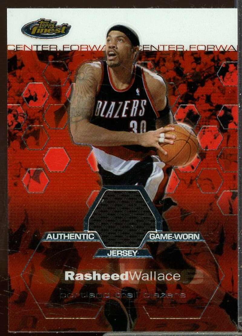 Rasheed Wallace JSY Card 2002-03 Finest #144  Image 1