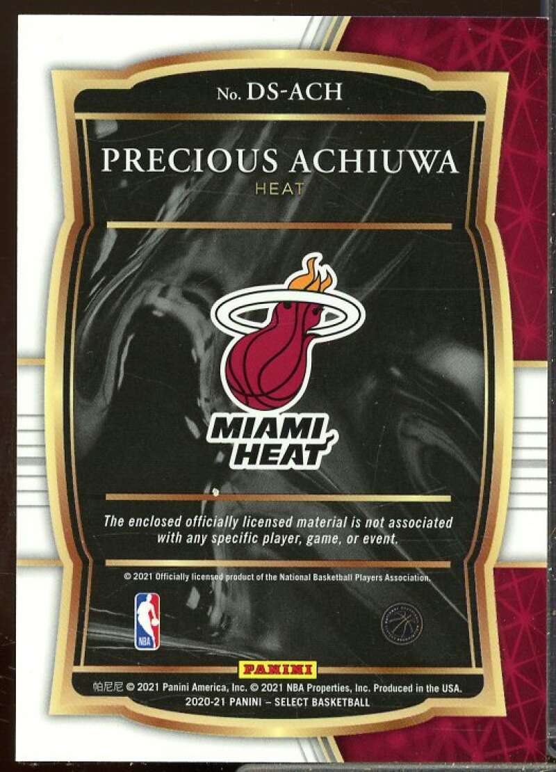 Precious Achiuwa Rookie 2020-21 Select Draft Selections Rookie Memorabilia #20  Image 2