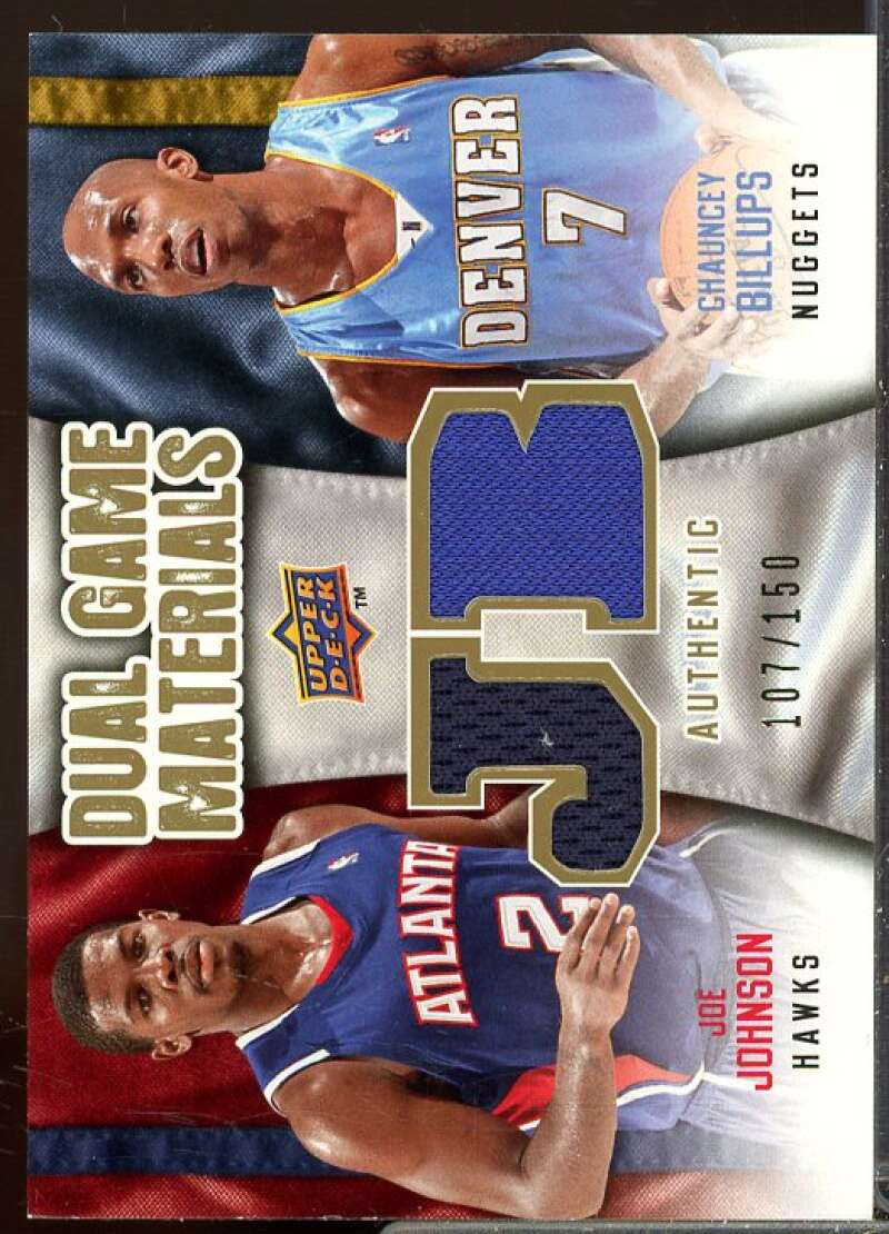 Chauncey Billups/Joe Johnson 2009-10 Upper Deck Game Materials Dual Gold #DGBJ  Image 1