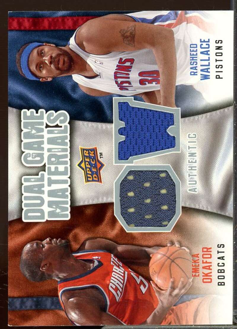 Emeka Okafor/Rasheed Wallace Card 2009-10 Upper Deck Game Materials Dual #DGWO  Image 1