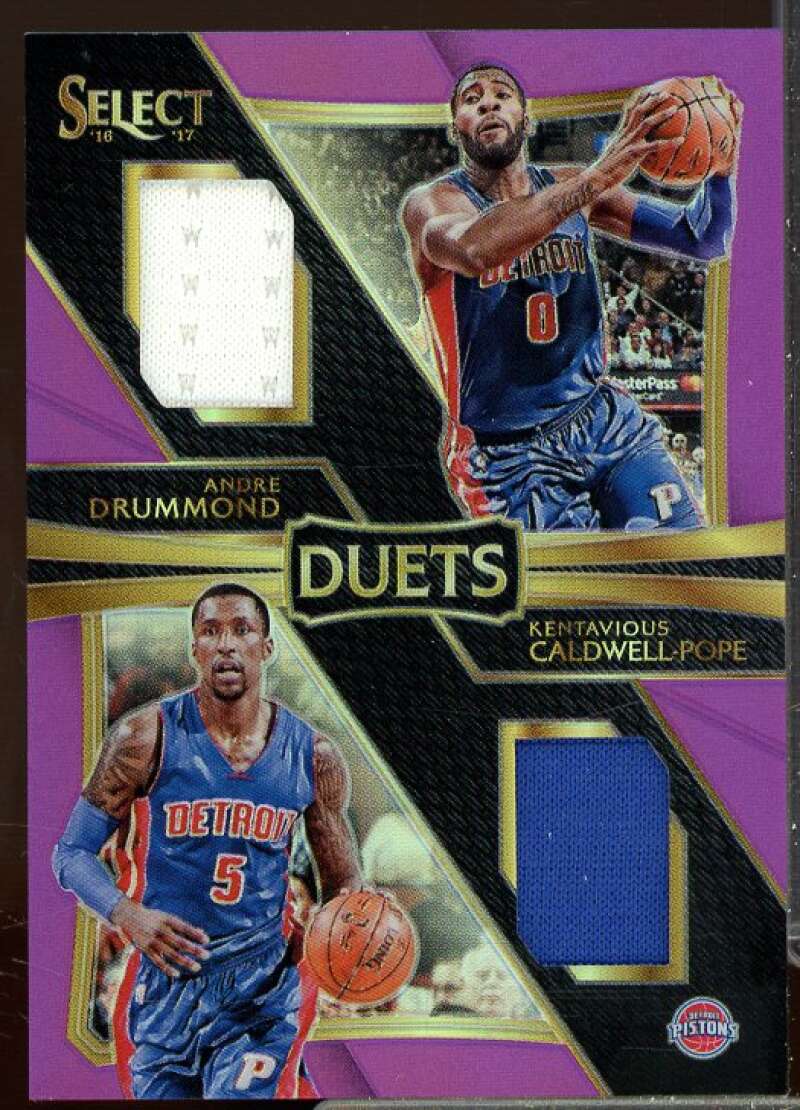 Andre Drummond/Kentavious Caldwell-Pope/99 2016-17 Select Duet JSY Purple #14  Image 1