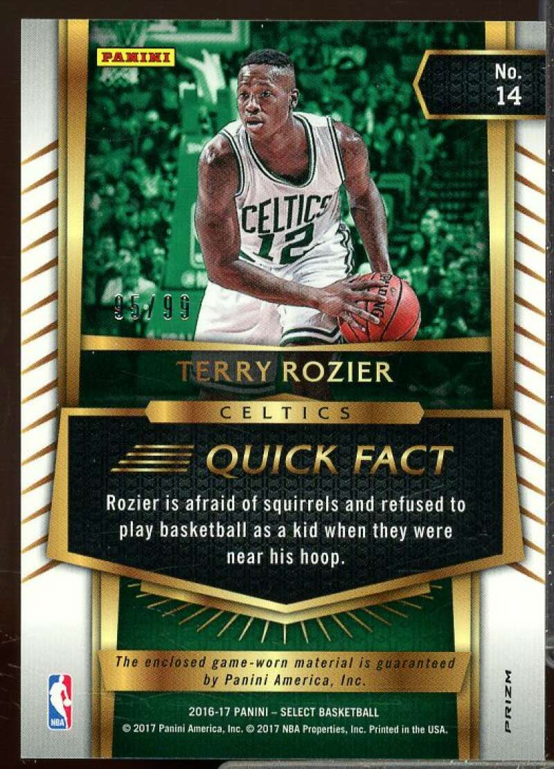 Terry Rozier Card 2016-17 Select Swatches Prizms Purple #14  Image 2