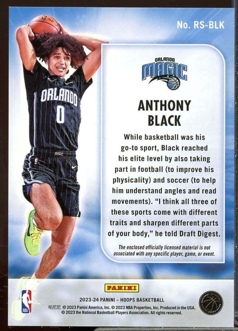 Anthony Black Rookie 2023-24 Hoops Rise N Shine Rookie Memorabilia Winter #9  Image 2