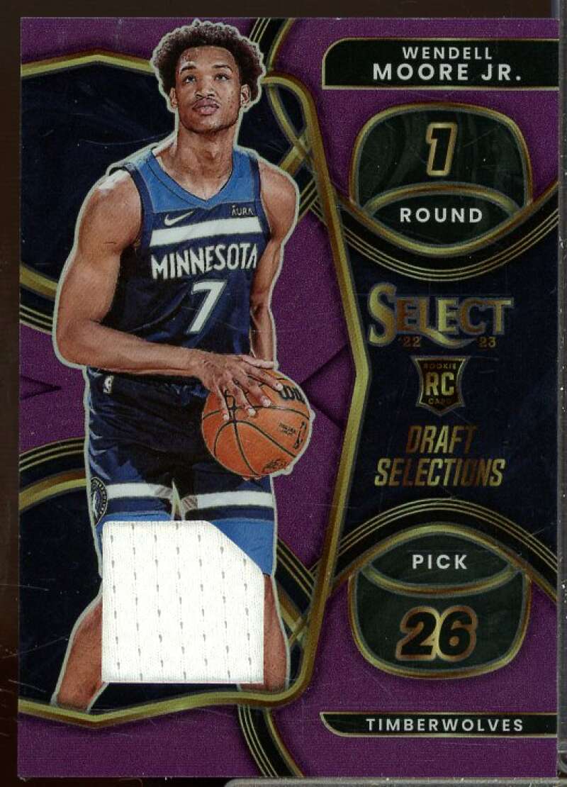 Wendell Moore Jr. 2022-23 Select Draft Selections Memorabilia Purple Prizms #26  Image 1