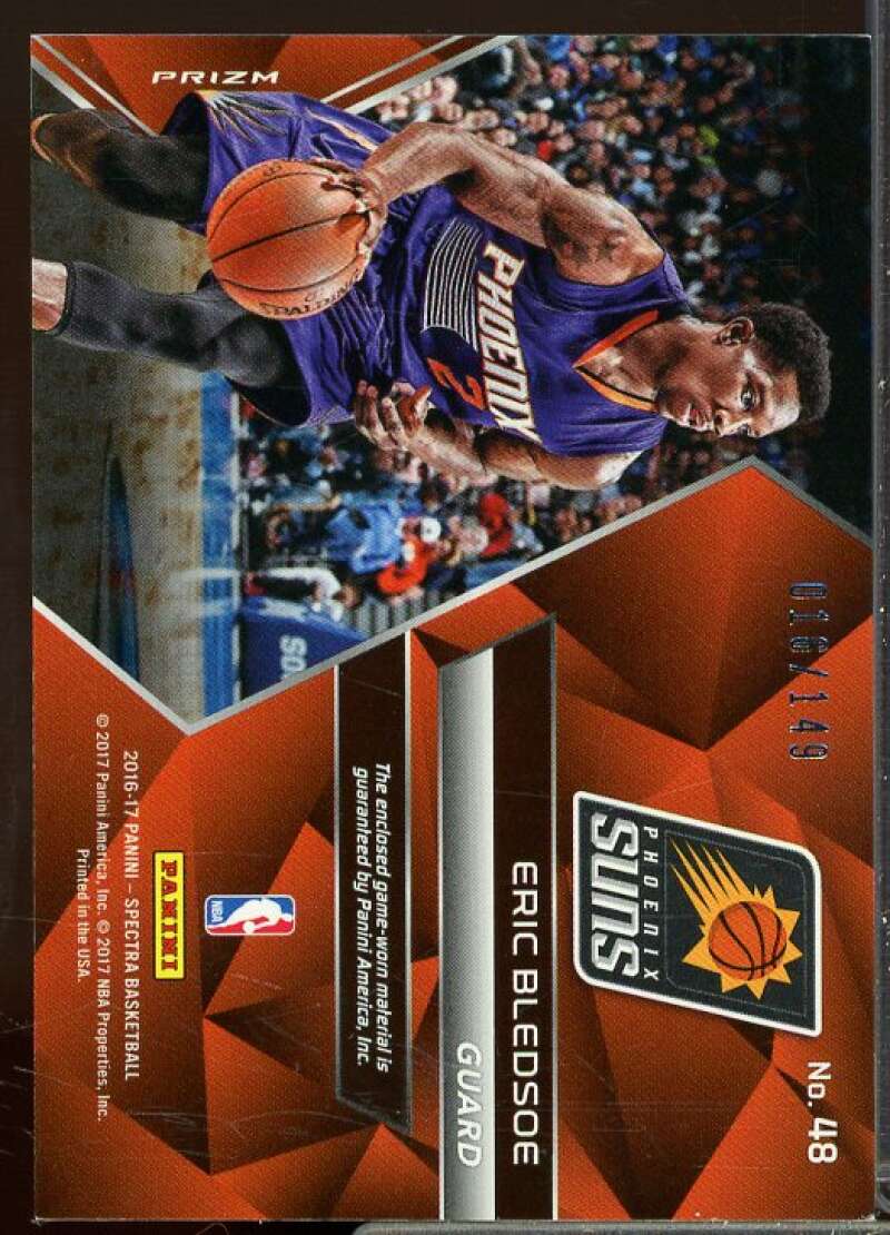 Eric Bledsoe/149 Card 2016-17 Panini Spectra Spectacular Swatches #48  Image 2