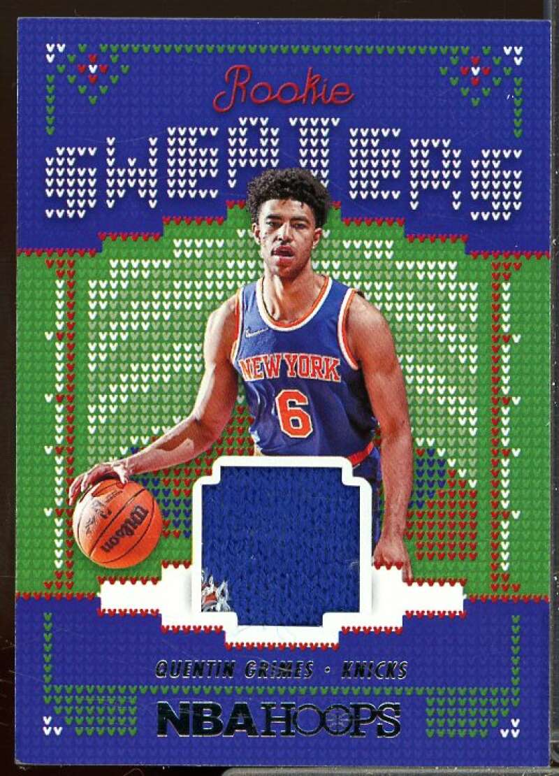 Quentin Grimes Rookie Card 2021-22 Hoops Rookie Sweaters #7  Image 1