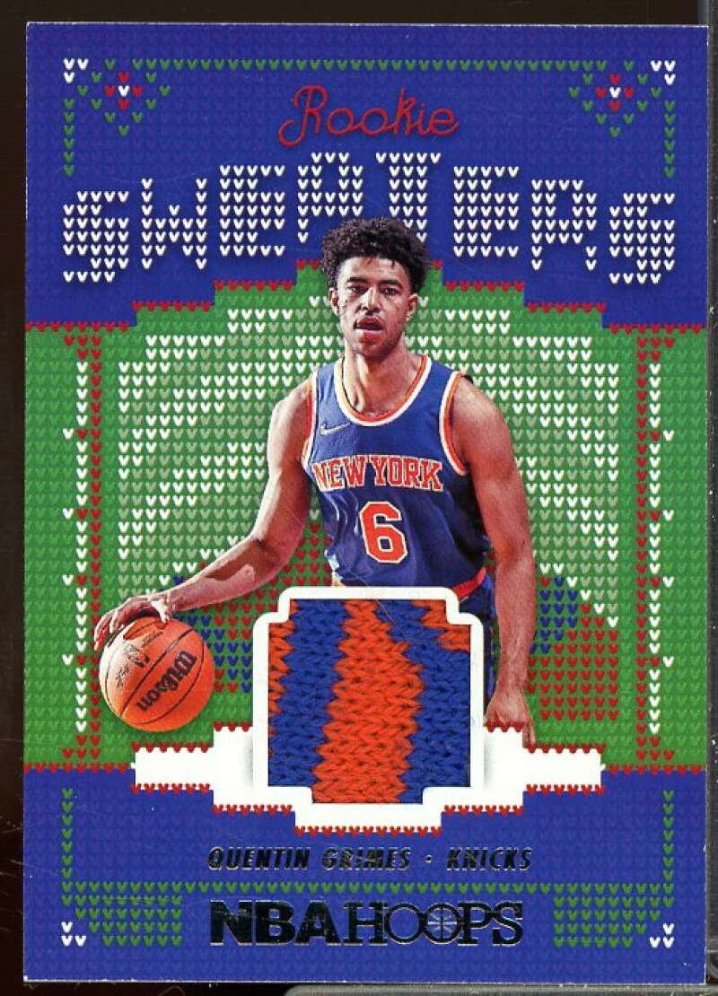 Quentin Grimes Rookie Card 2021-22 Hoops Rookie Sweaters #7  Image 1