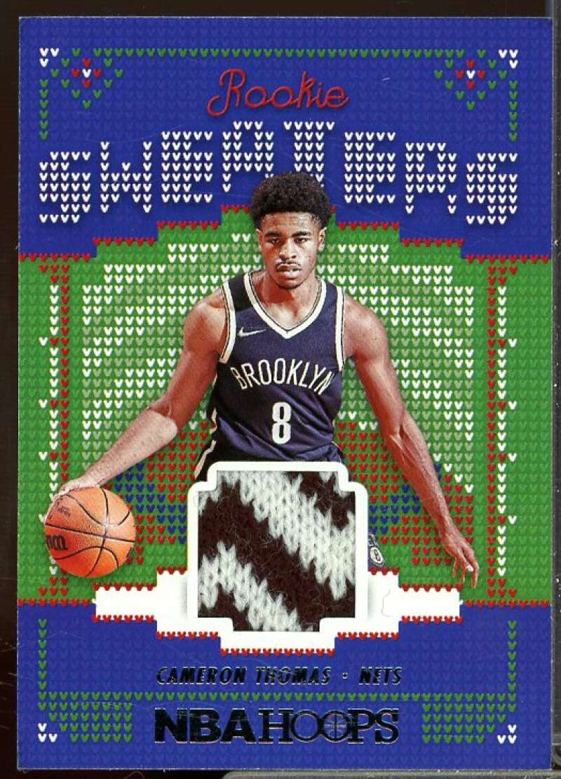 Cameron Thomas Rookie Card 2021-22 Hoops Rookie Sweaters #18  Image 1