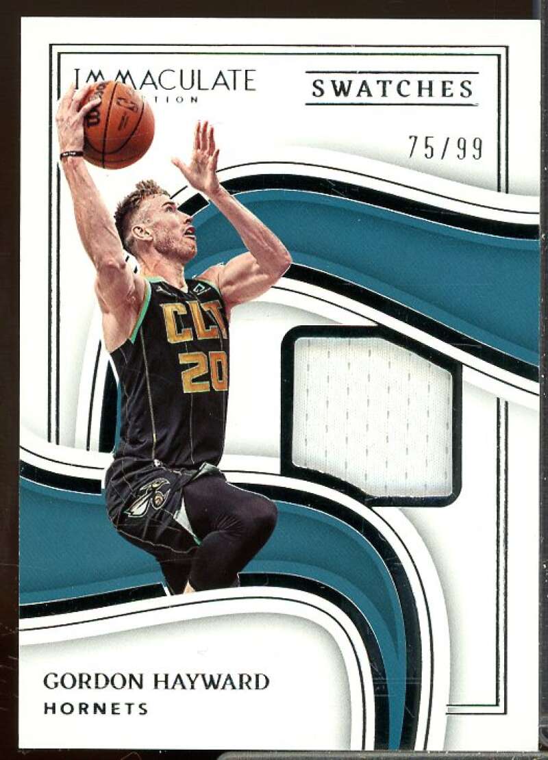 Gordon Hayward Card 2022-23 Immaculate Collection Swatches #11  Image 1