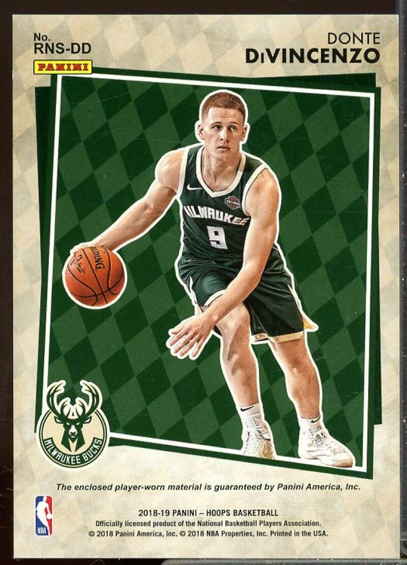 Donte DiVincenzo Card 2018-19 Hoops Rise N Shine Rookie Memorabilia Winter #17  Image 2