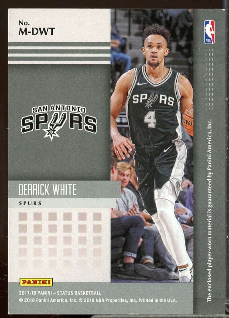 Derrick White Rookie Card 2017-18 Panini Status Rookie Materials #40  Image 2