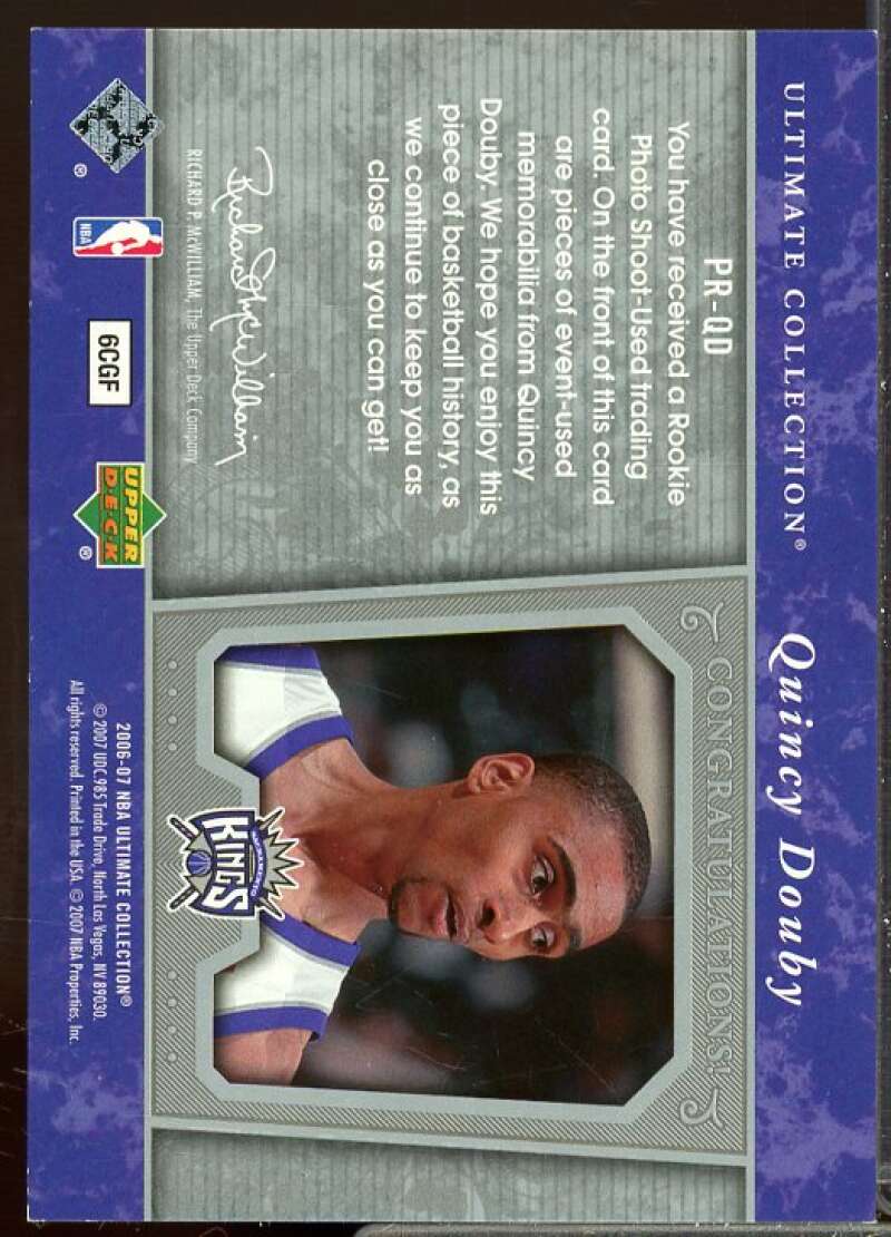 Mike Bibby/Quincy Douby 2006-07 Ultimate Collection Combos Jerseys Dual #BD  Image 2