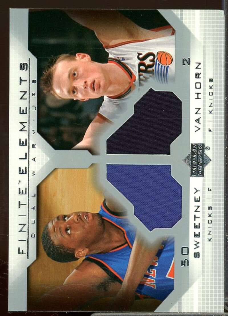 Mike Sweetney/Keith Van Horn 2003-04 Upper Deck Finite Elements Warmups #FE14  Image 1