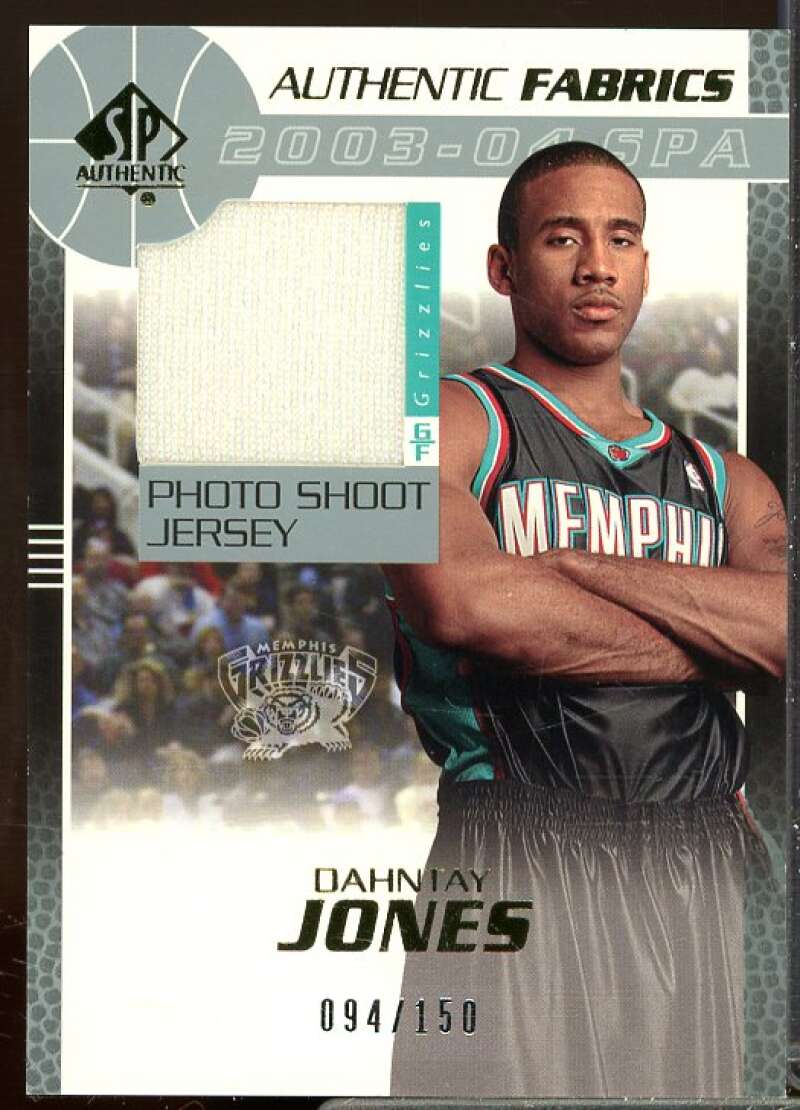 Dahntay Jones Rookie 2003-04 SP Authentic SPGU Rookie Authentic Fabrics #DJJ  Image 1