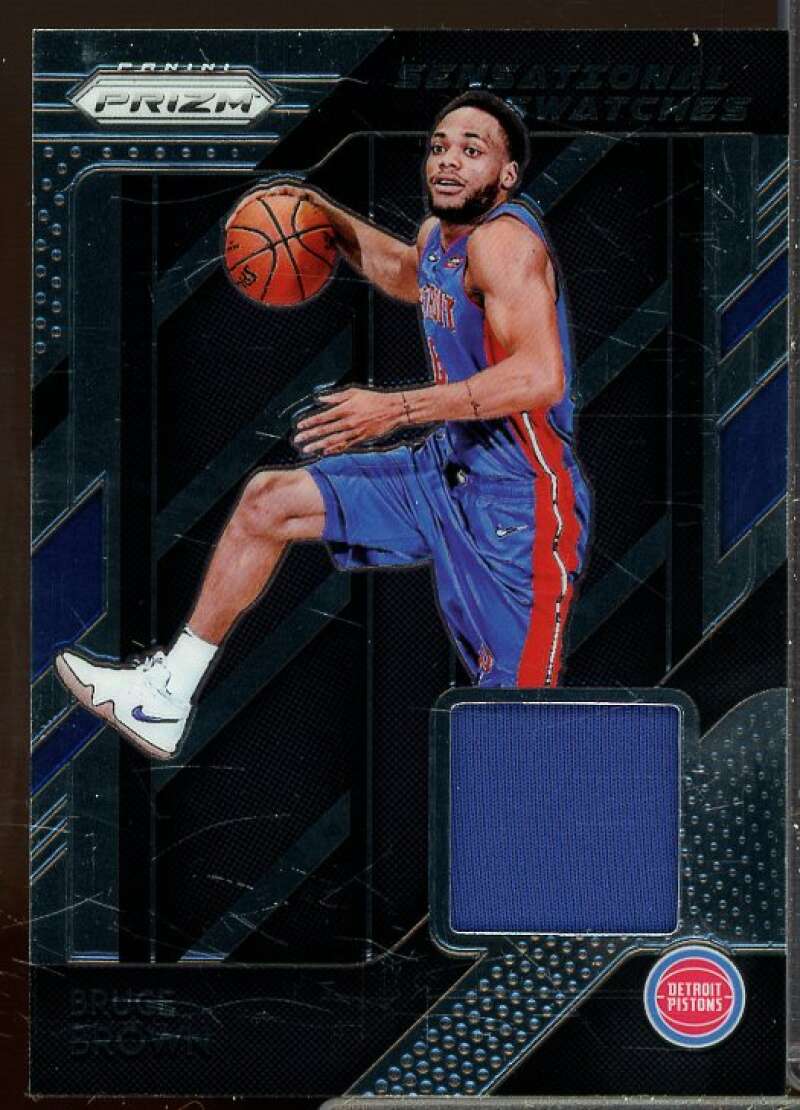 Bruce Brown Rookie Card 2018-19 Panini Prizm Rookie Sensational Swatches #63  Image 1