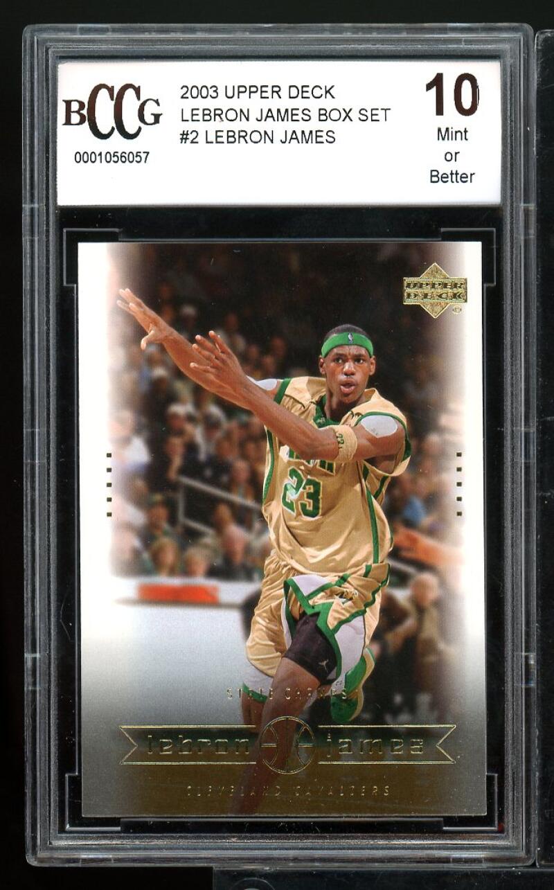 2003-04 Upper Deck LeBron James Box Set #2 Lebron James Rookie BGS BCCG 10 Mint+ Image 1