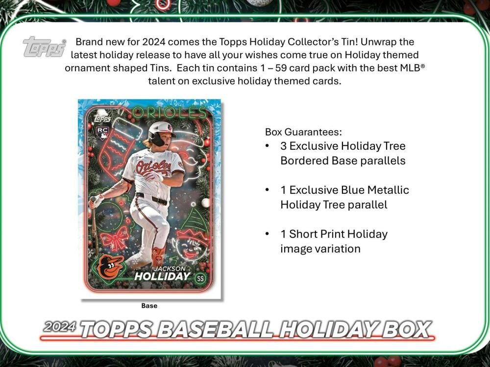 2024 Topps Holiday Baseball Tin Image 6