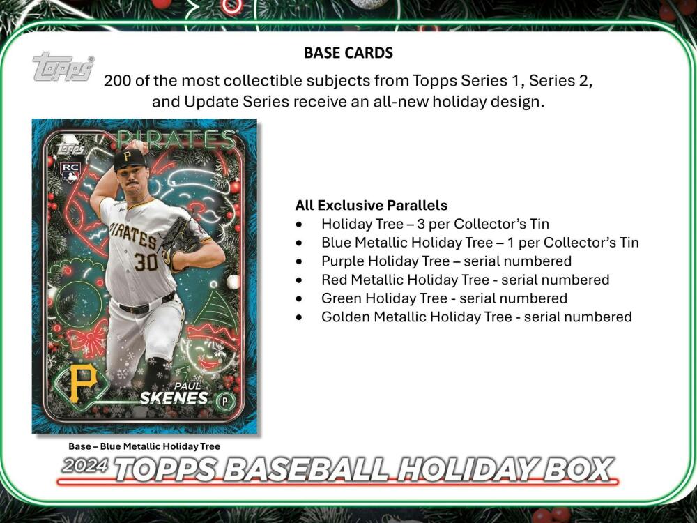 2024 Topps Holiday Baseball Tin Image 7