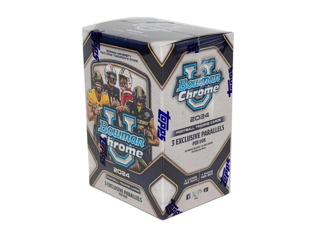 2024 Bowman University Chrome Football 7-Pack Blaster Box Image 2